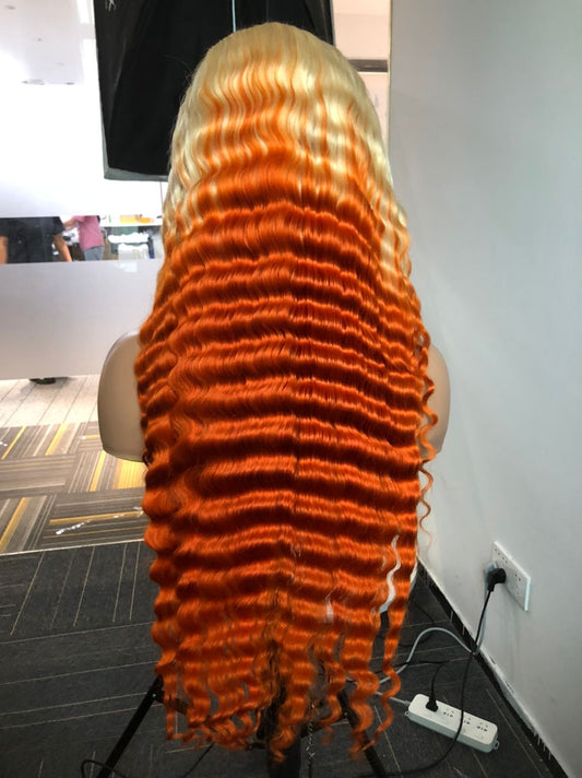 Orange Blonde Pinapple Wave HD Lacefront